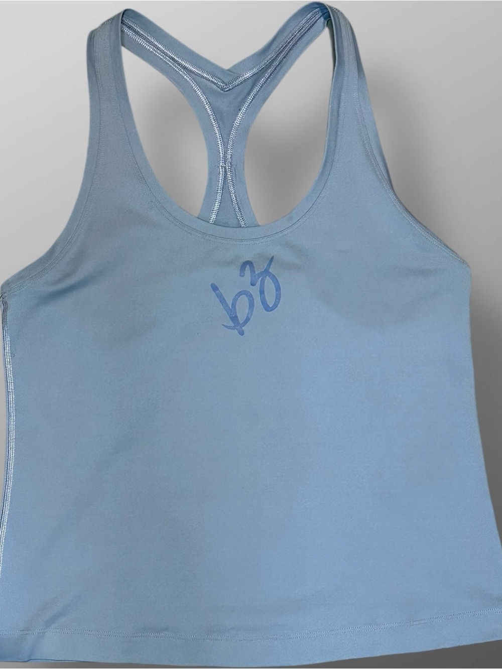 Lululemon x Barre3 Cool Racerback Tank Chambray light Blue Size 8 Estimate